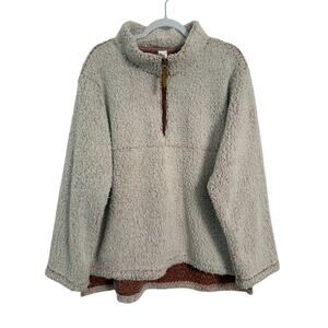 Level 8 New Women's Size XL Outdoor Fleece 2 Tone Ultra Soft 1/4 Zip Pullover